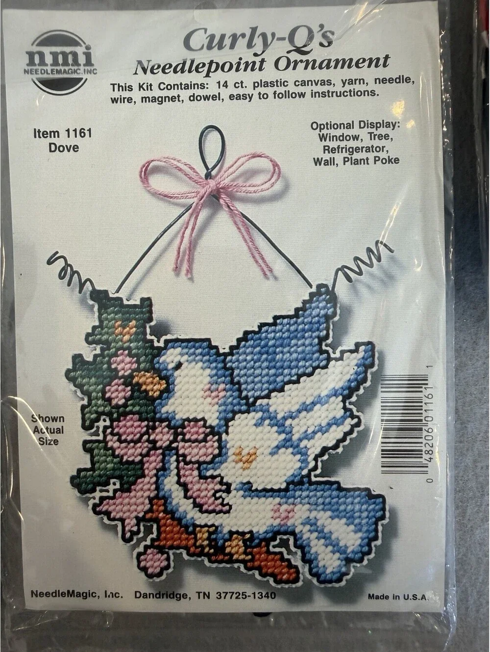 Curly-Q’s Needlepoint Ornament Kits  Plastic Canvas Set Of 5 New Sealed